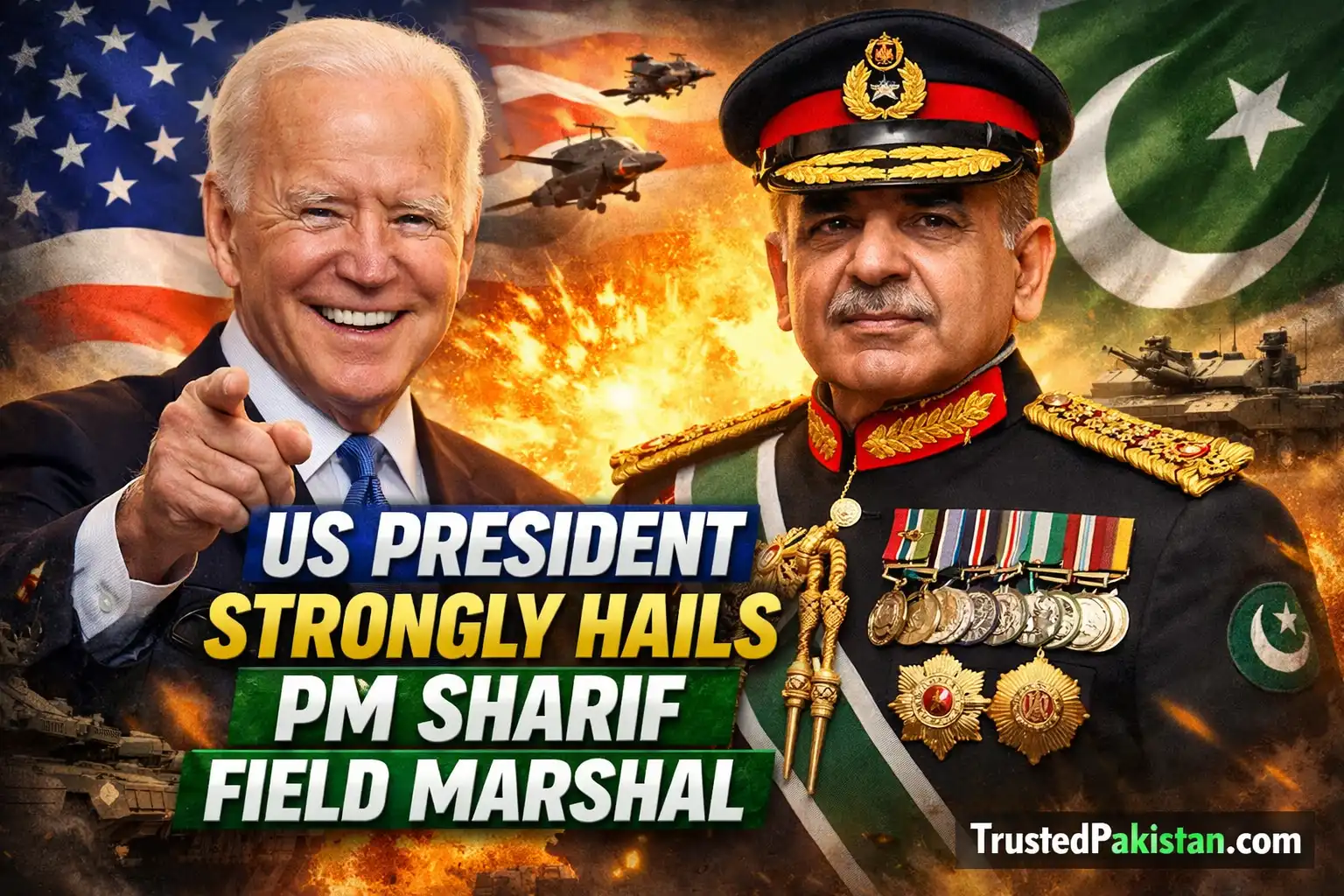 US President Strongly Hails PM Sharif Field Marshal | laiba.online